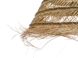 Håndlavet flet- og rattanlampe, loftslampe i etnisk stil 45 cm