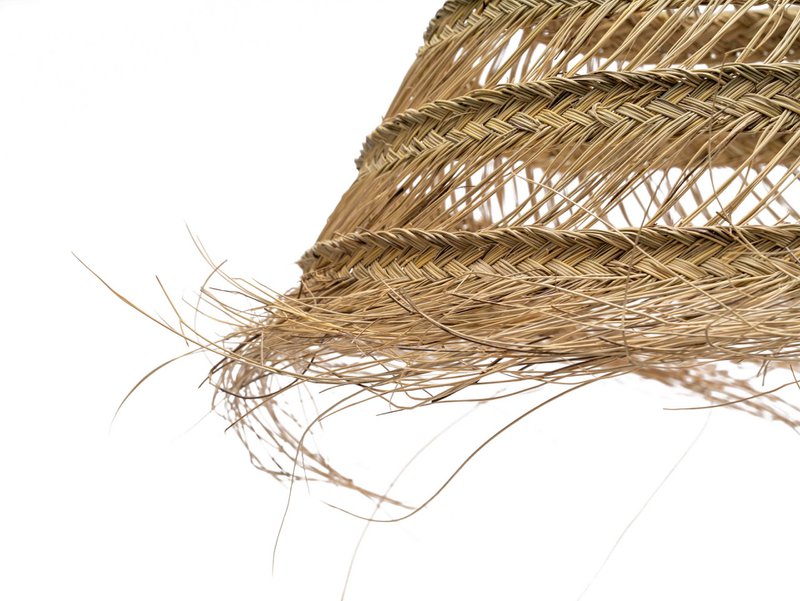 Håndlavet flet- og rattanlampe, loftslampe i etnisk stil 45 cm