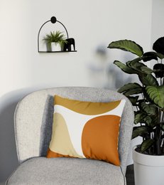 Camel square cushion with removable cover 40x40cm