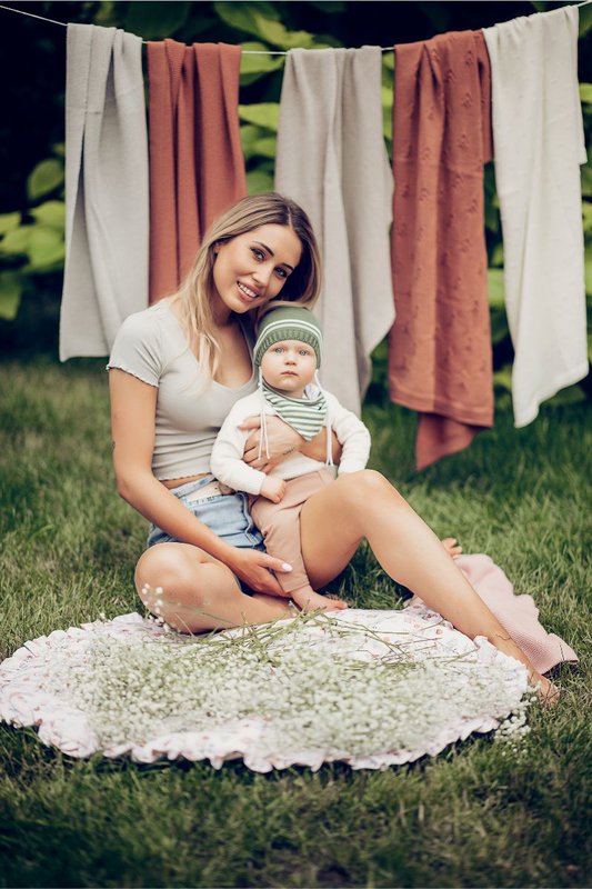 Tapis bébé HARPER SAGE, 100% coton