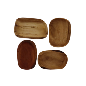 Eukalyptusschale 12 cm, 4er-Set