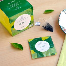 GREEN organic tea I Tea pyramid in sachet NO PLASTIC