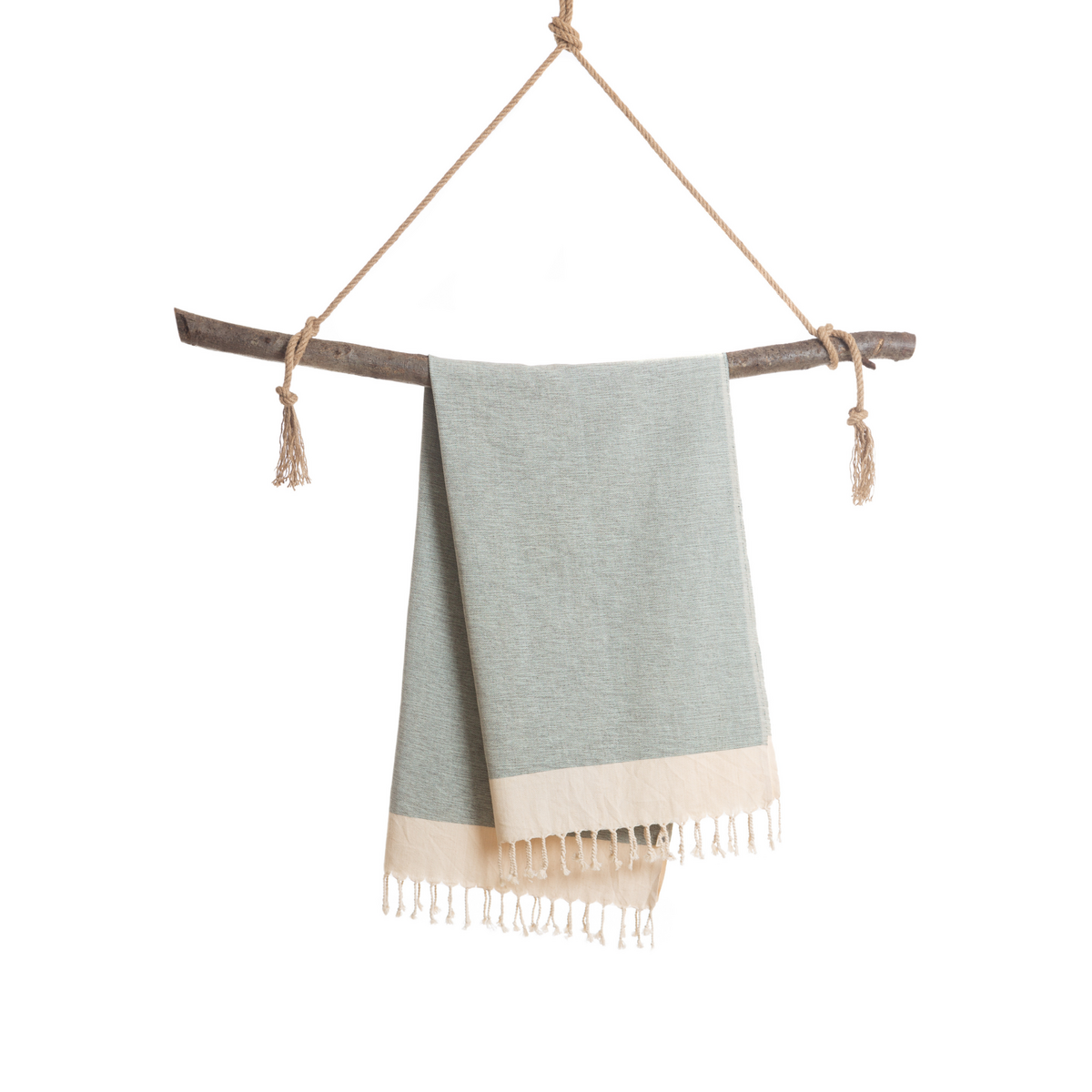 Serviette de Piscine Hammam en Coton MANOLIA - Sans Sable & Compacte - Turquoise - 180x100 cm