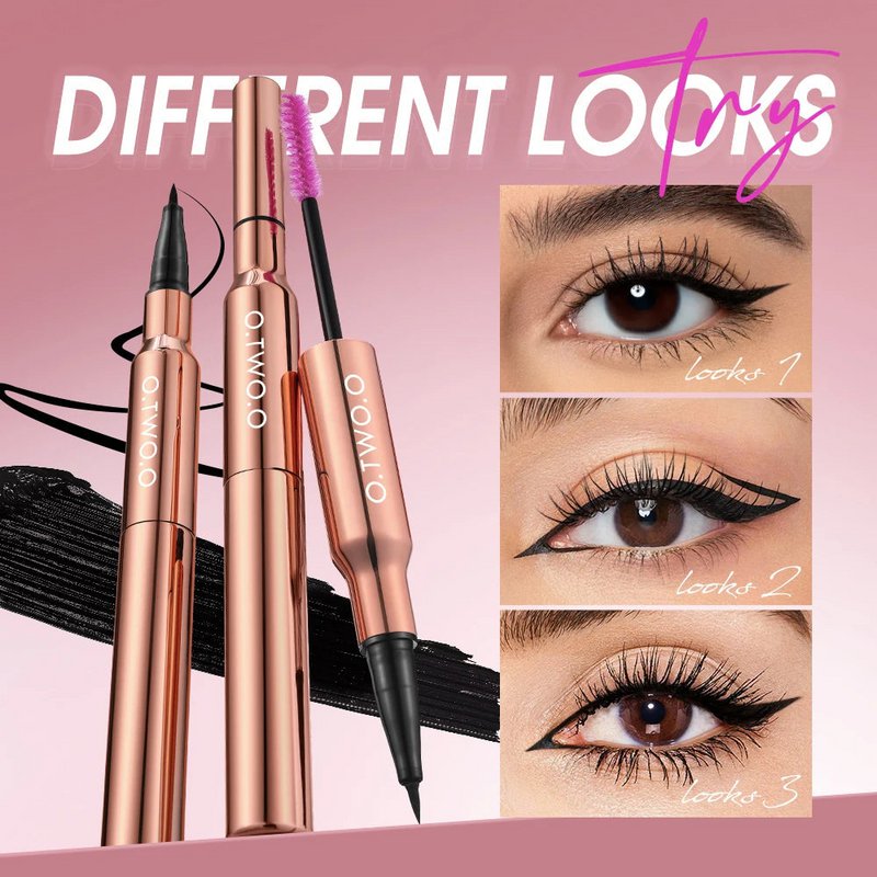O.TWO.O Eyeliner w kredce Płynny eyeliner Wodoodporny, odporny na rozmazywanie Szybkoschnący 12-godzinny makijaż Ultracienki czarny eyeliner do strzałek