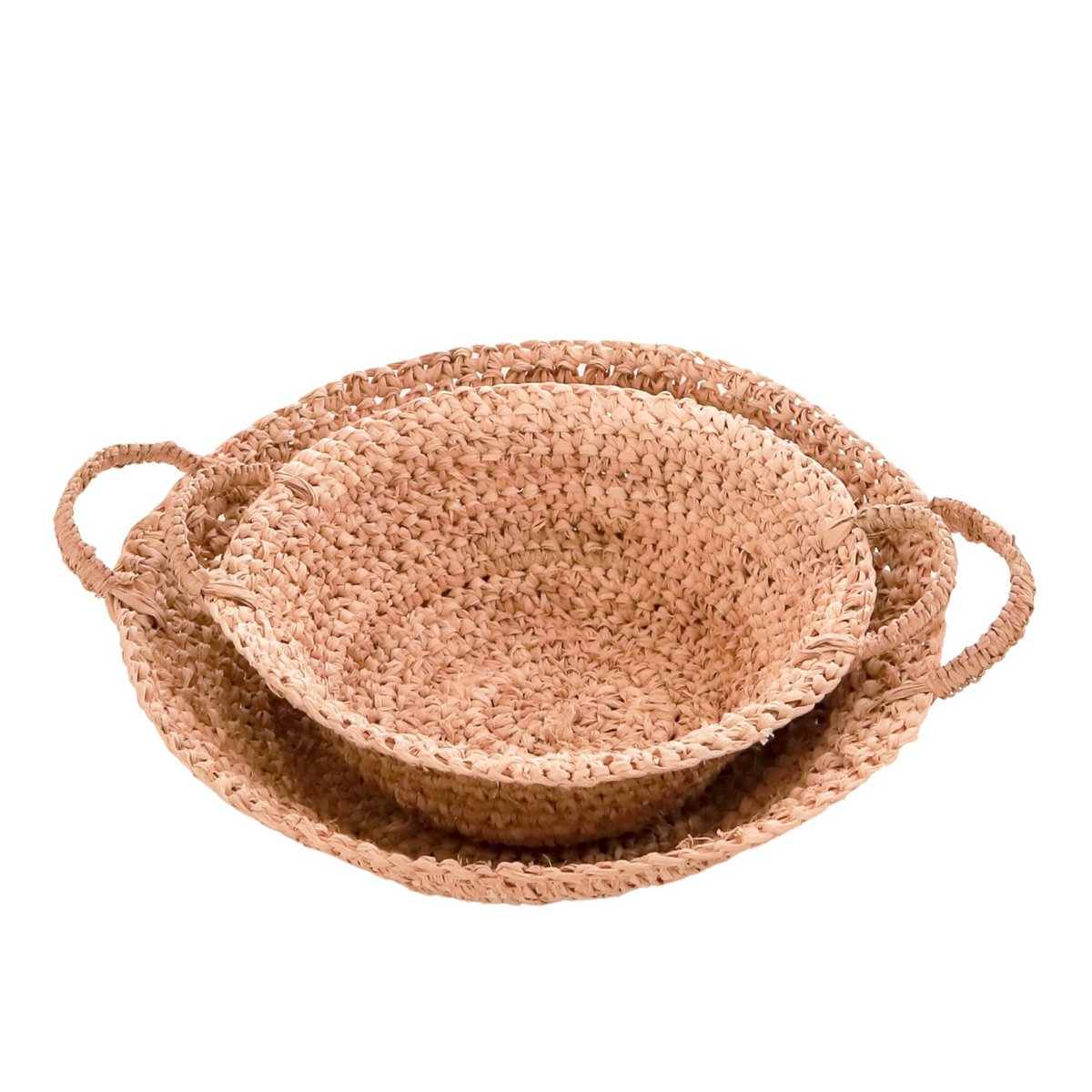 Vævet Raffia skål | Frugtskål lavet af lette naturlige fibre | Brødkurv RAGA (2 størrelser)