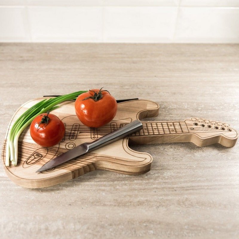 Planche à découper, planche à découper en bois en forme de guitare