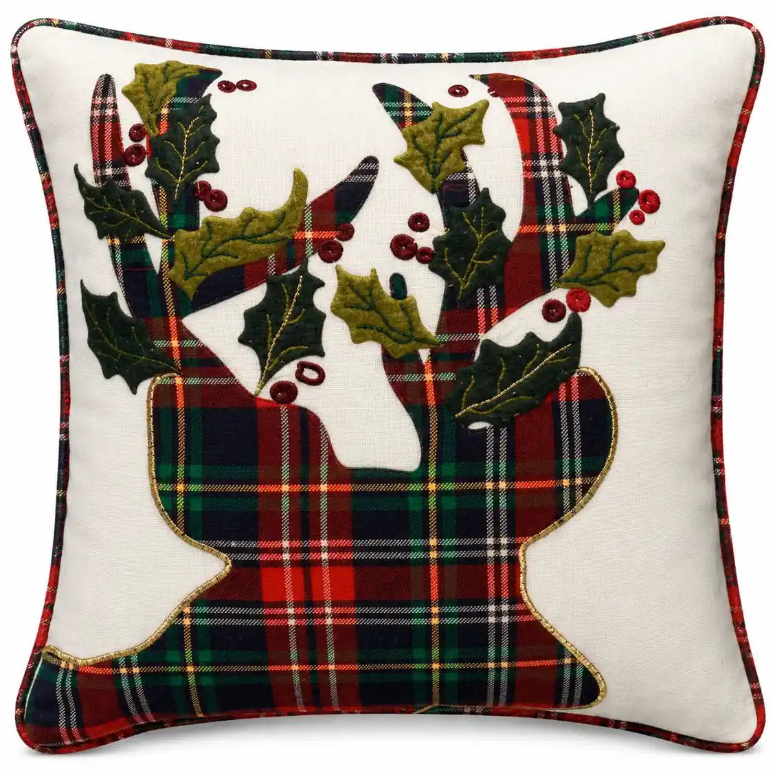 Reindeer Checkered – Cushion Cover / Kussenhoes – Christmas 45x45 cm – Urbane Hide