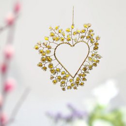 Decoratie SPARKLE Hart Bloem mint