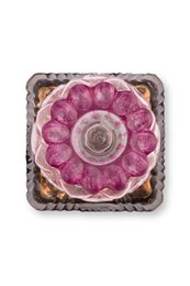 Candle Holder Glass Beads Lilac 23.5cm