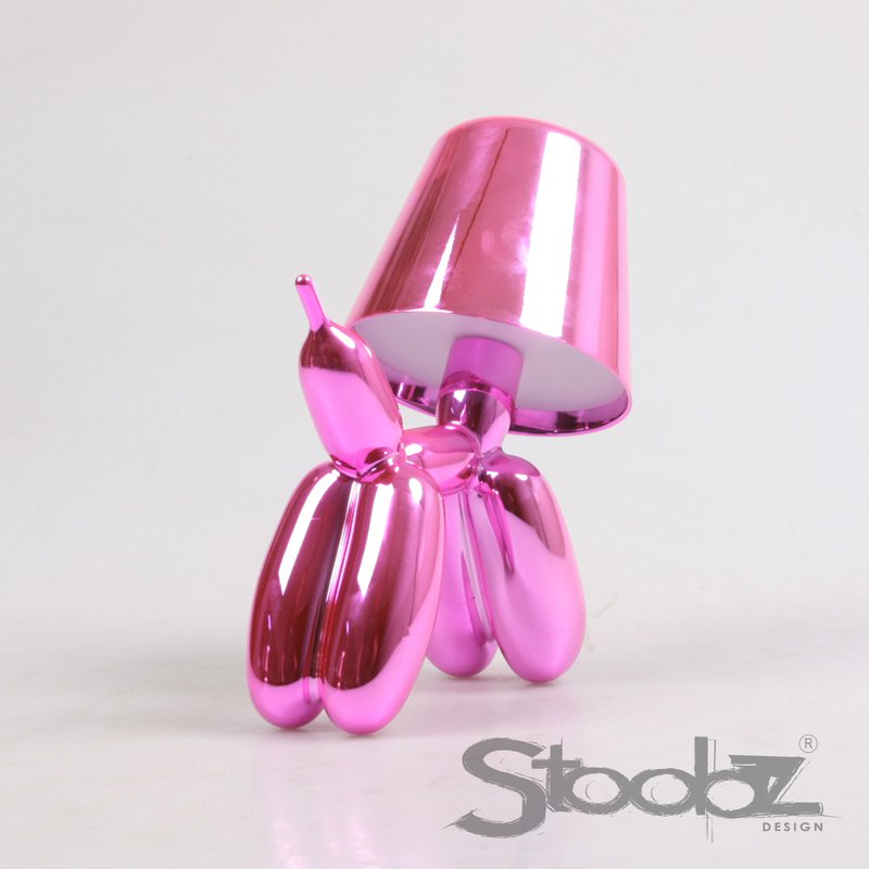 Lampada da tavolo a led cani a palloncini 16x10x18 cm fucsia