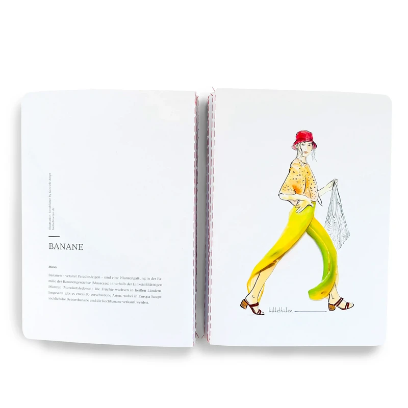 Stitched booklet | banana
