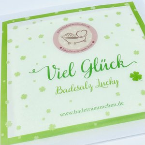 "Veel geluk" badzout