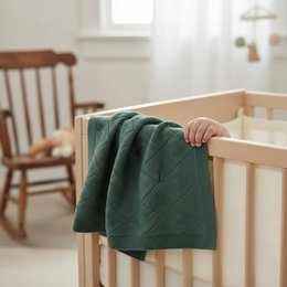 Nuvinokids® Baby Deken Sage Green Hearts