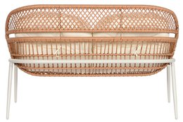 JUEGO SOFA 4 RATAN SINTETICO METAL 130X76X83 BEIGE MB212027