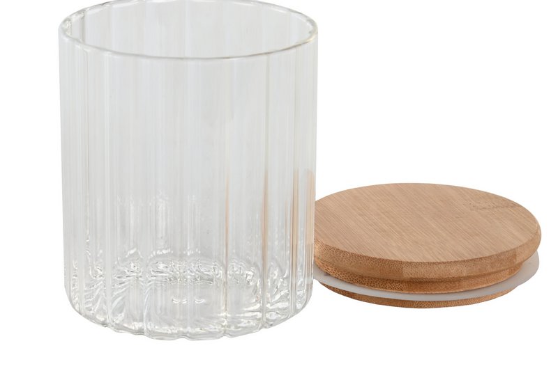 BOTE SET 3 CRISTAL BAMBU 9X9X21 1050ML 800/500 PC205137