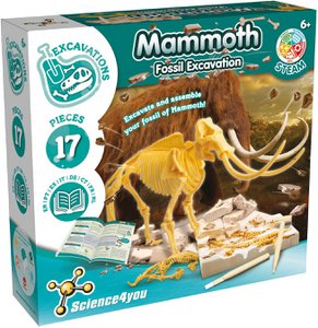 Science4you Mammoth Fossil Kit: Dig & Assemble