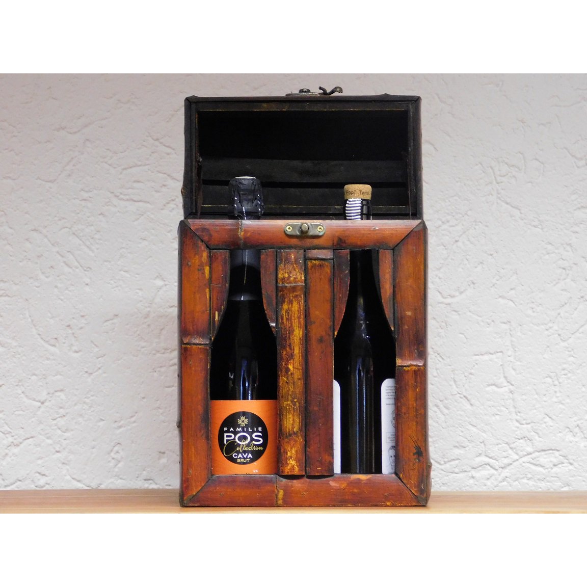 Coffret à Vin Vintage pour 2 Bouteilles - Bois - Classique