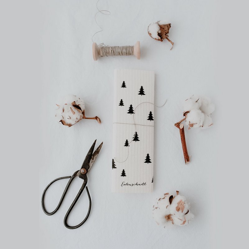 Lot de 3 chiffons éponge en sapin (1 paquet = 10 pièces)