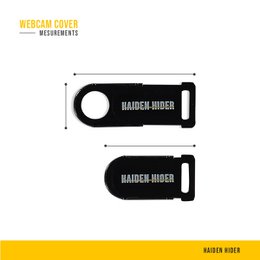 Copertura per webcam universale nera - Slider per webcam - Laptop/Mobile/Tablet/Macbook/Ipad/Cover per fotocamera - Adesivo - Spyslide - Sicurezza