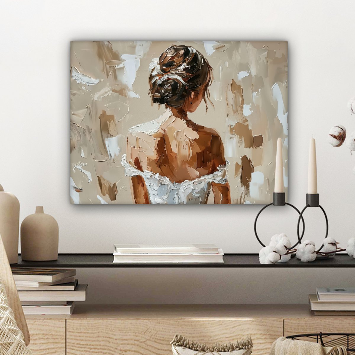 Leinwand Malerei - Wanddekoration - Grün - modern - Zusammenfassung - Gold