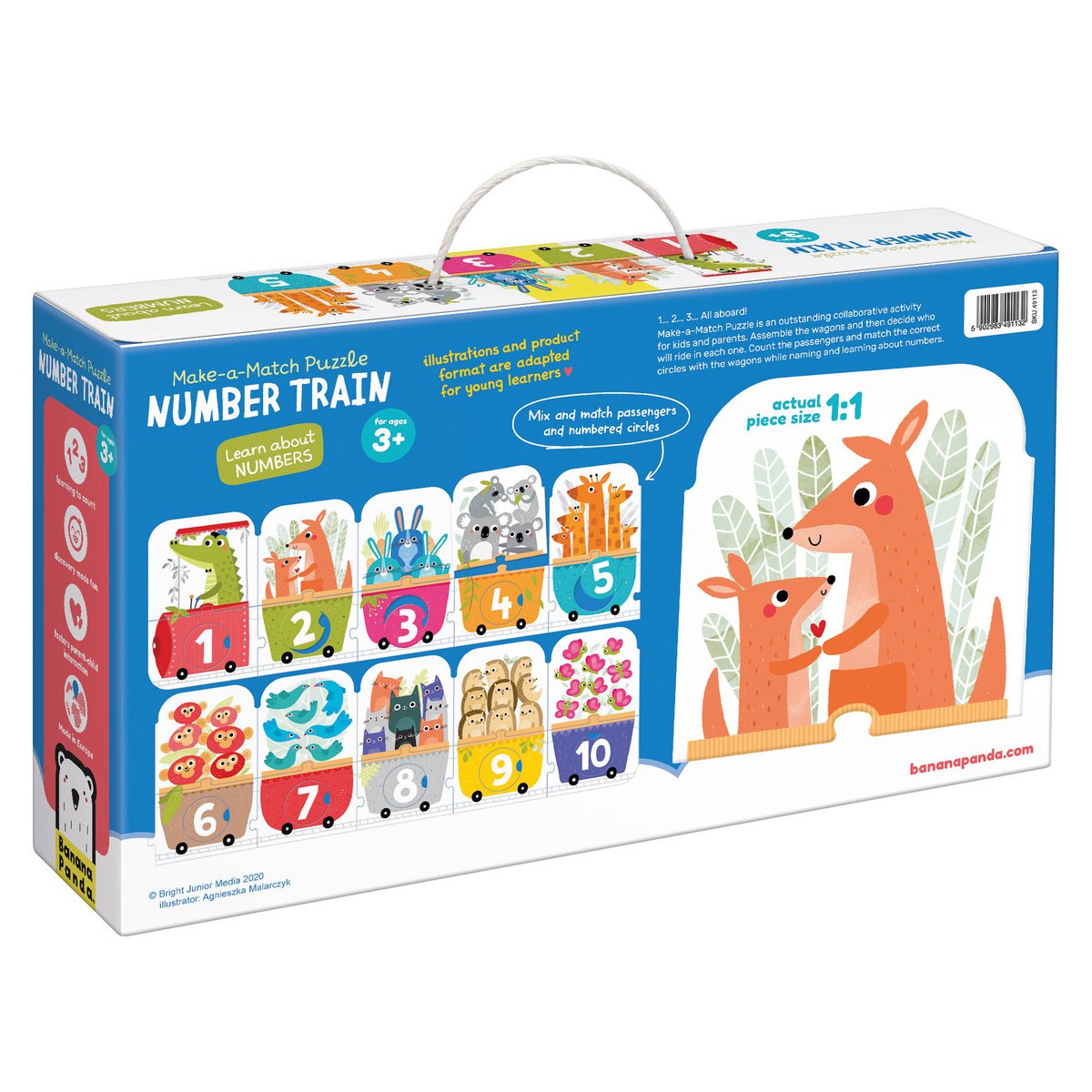 Train de nombres de puzzle à faire correspondre