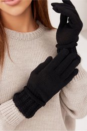 Rękawiczki KENDALL - 100% wełny merino – czarny