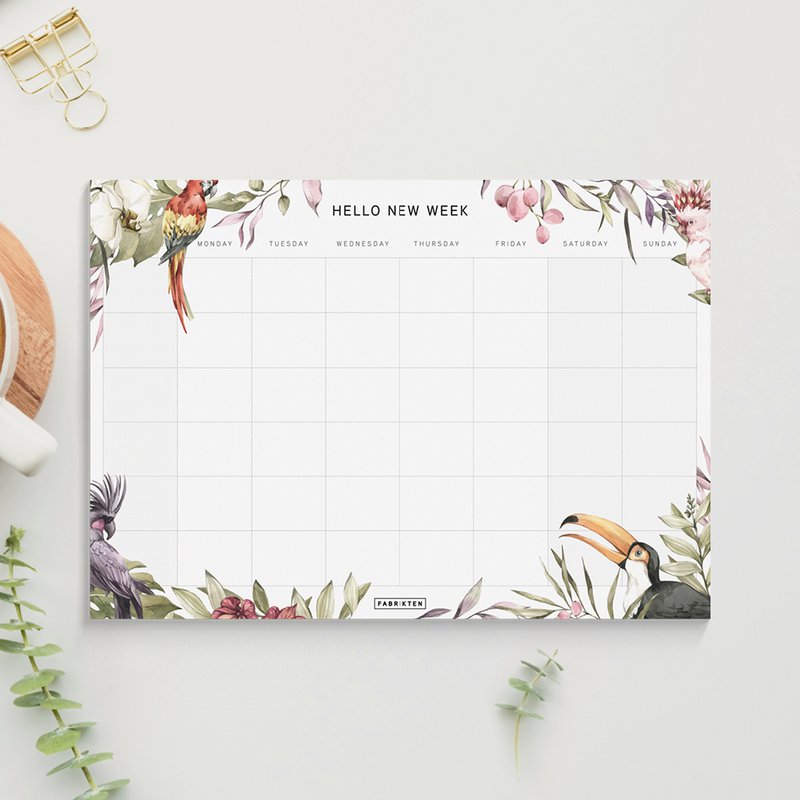 Agenda settimanale Tropical A4