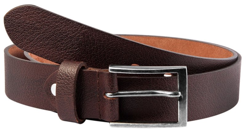 Leonardo Verrelli genuine leather belt, dark brown, can be shortened, length 120 cm