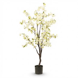 Kunstig plante - Prunus - Kirsebærblomst - Hvid - 135cm