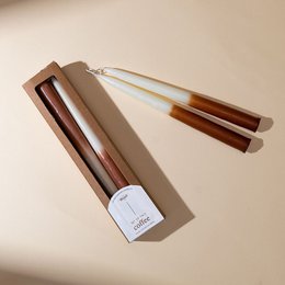 Tapered Candle | Ombr dipped Taper Ceramic Taro