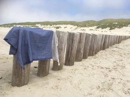 Hammam Towel Fouta Waffle Stripes - Dark Blue - 100x200cm