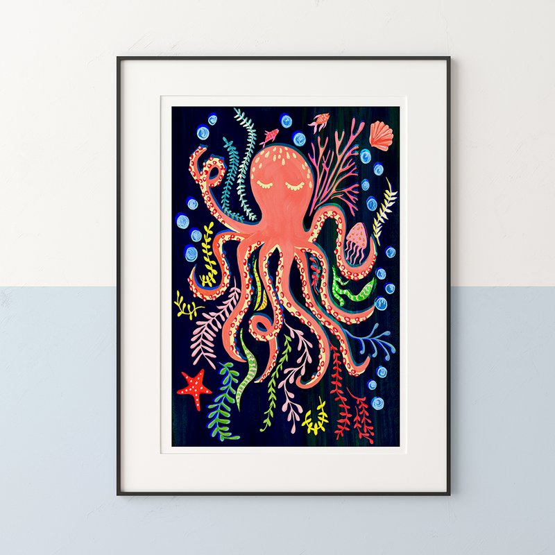 Octopus Nursery Print