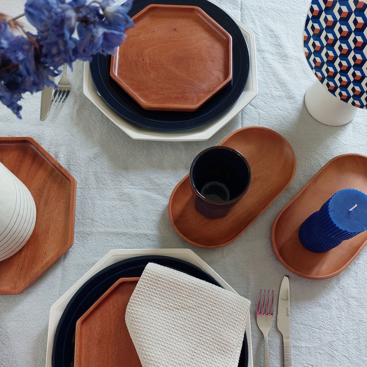 Handmade Tableware - Oval Tray 24x13 cm - Eco-friendly - Khaya Wood