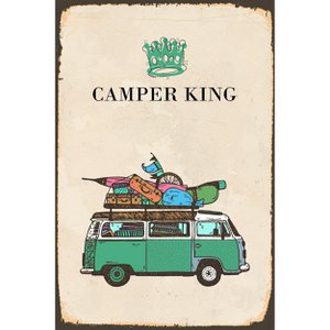 Blechschild - Camper King 20x30cm