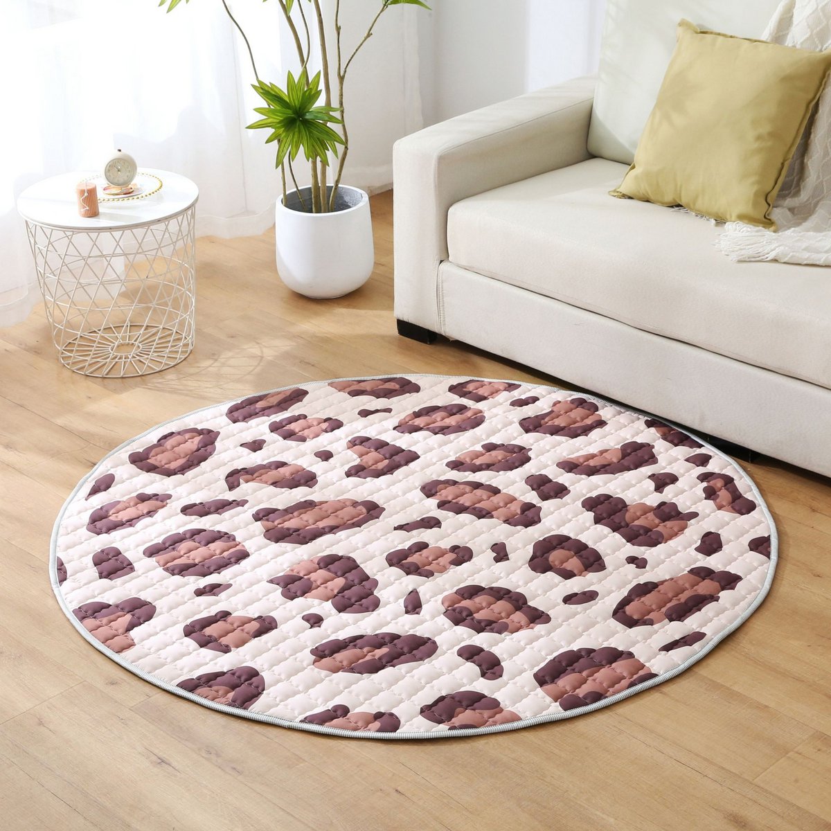 Alfombra de juego acolchada mate Hakuna - Gato salvaje, natural (1,5 m)
