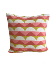 Toby Cover-copertura rosso, morbido jacquard a maglia cotone