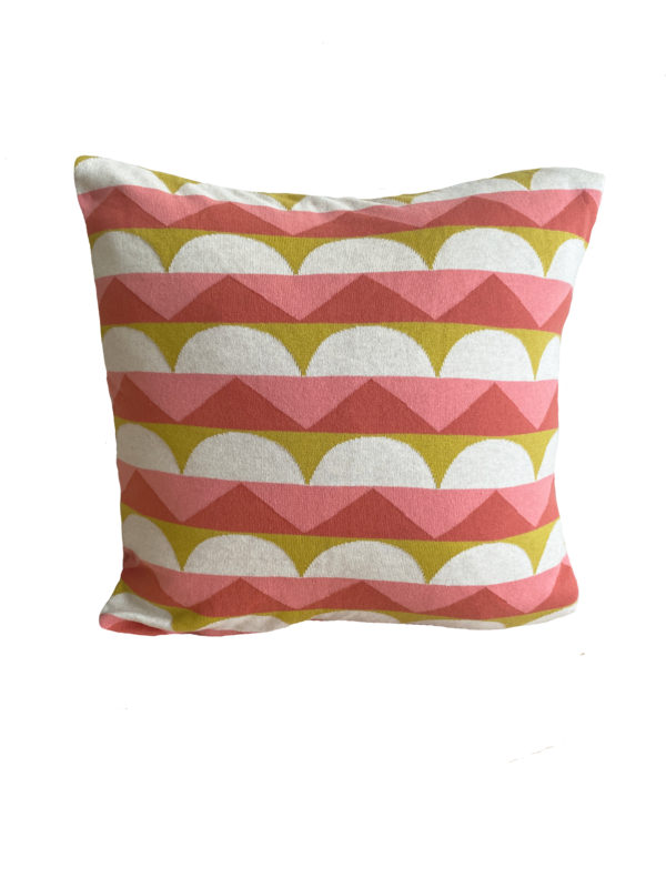 Toby Cover-copertura rosso, morbido jacquard a maglia cotone