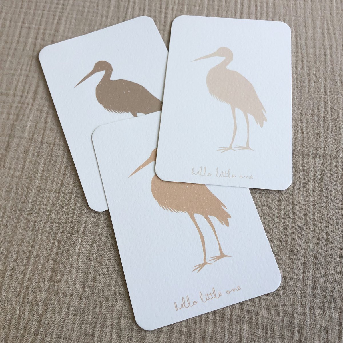 Grußkarte Geburt Storch