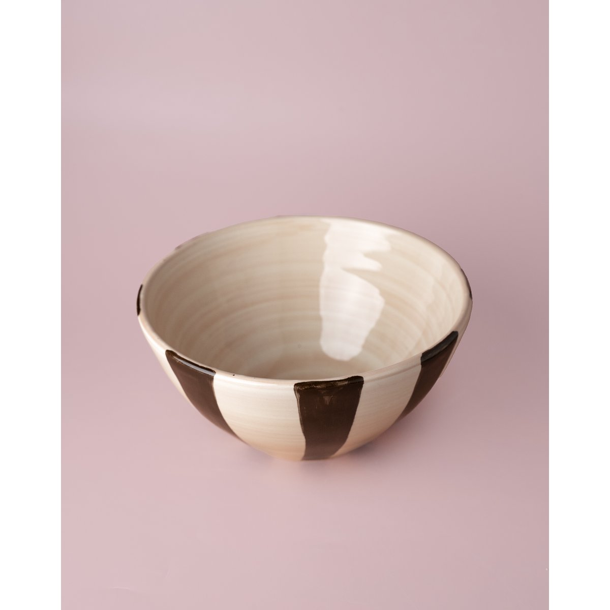 Insalatiera in ceramica 21 cm - Marrone e rosa / Cioccolato