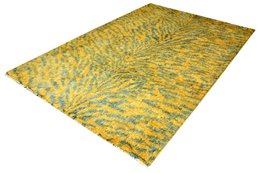 Moroccan Yellow Tiger Fluffy Shaggy Rug