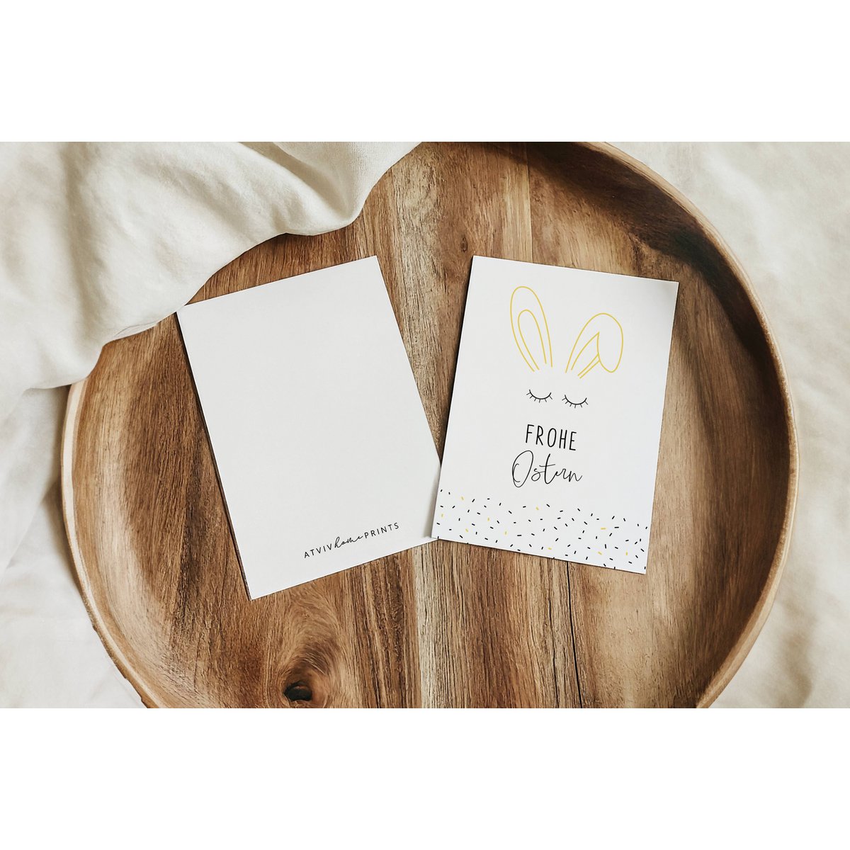 Easter card DEUTSCH - Frohe Ostern - Bunny ears, Frohe Ostern karte, Easter card, A6 Ostern karte