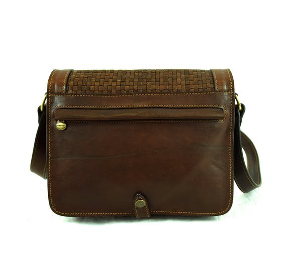 Bolso señora de piel 23,5 cm. largo x 20 cm. altura