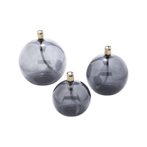 Olielamp Round smoked brass S