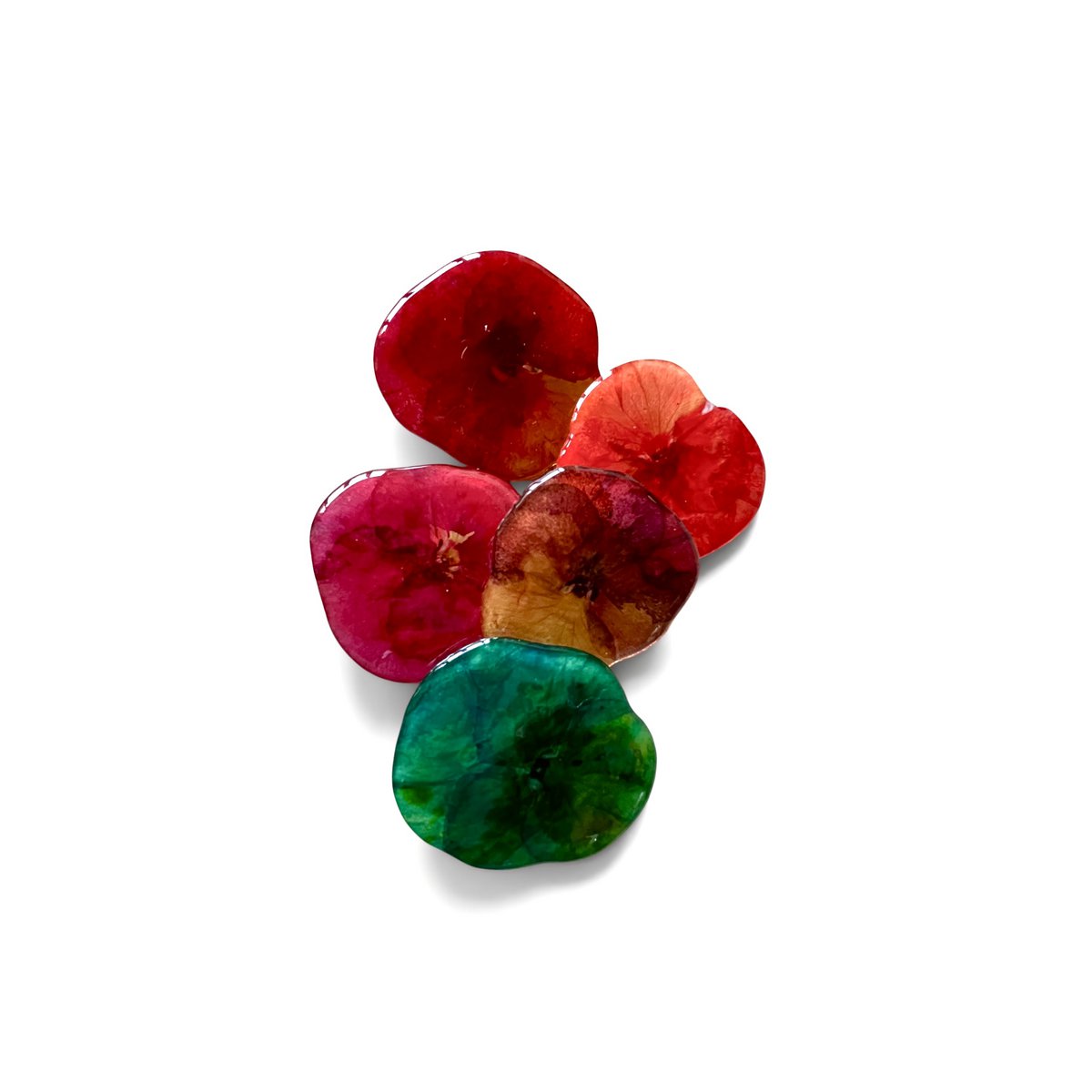 violín | Flor | Broches | Hecho a mano, juego de 5 piezas.