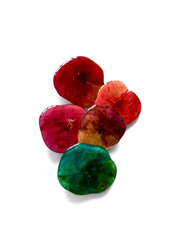 violín | Flor | Broches | Hecho a mano, juego de 5 piezas.
