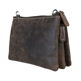 Skuldertaske I 3 farver Buffalo Læder - Festivaltaske - Lædertaske Lille - Crossbody taske til kvinder Læder - Str. L