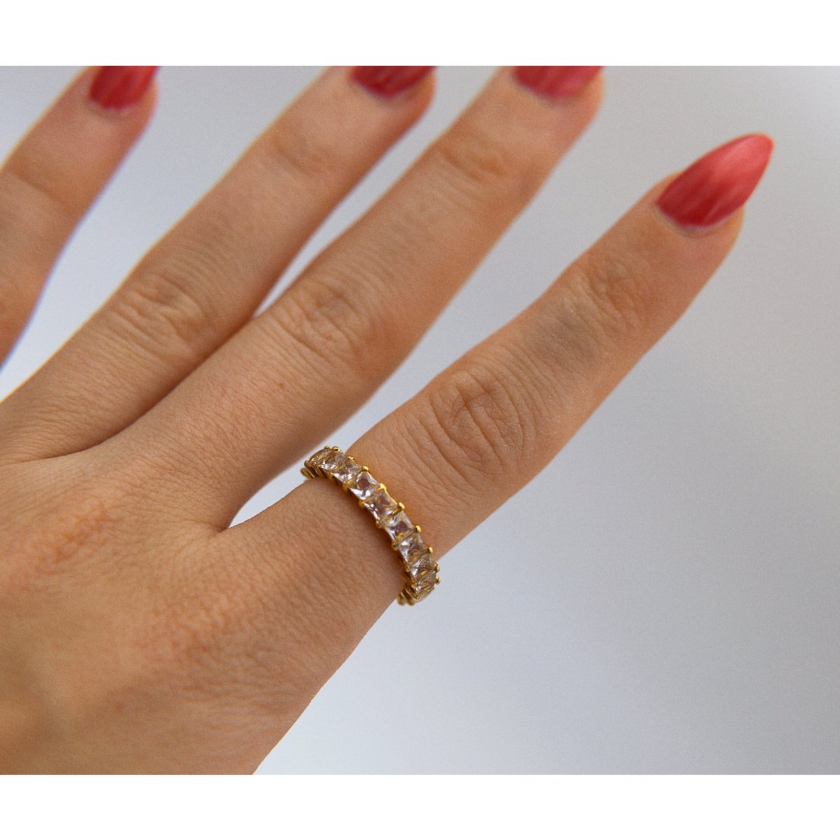 Square Eternity Crystal Band
