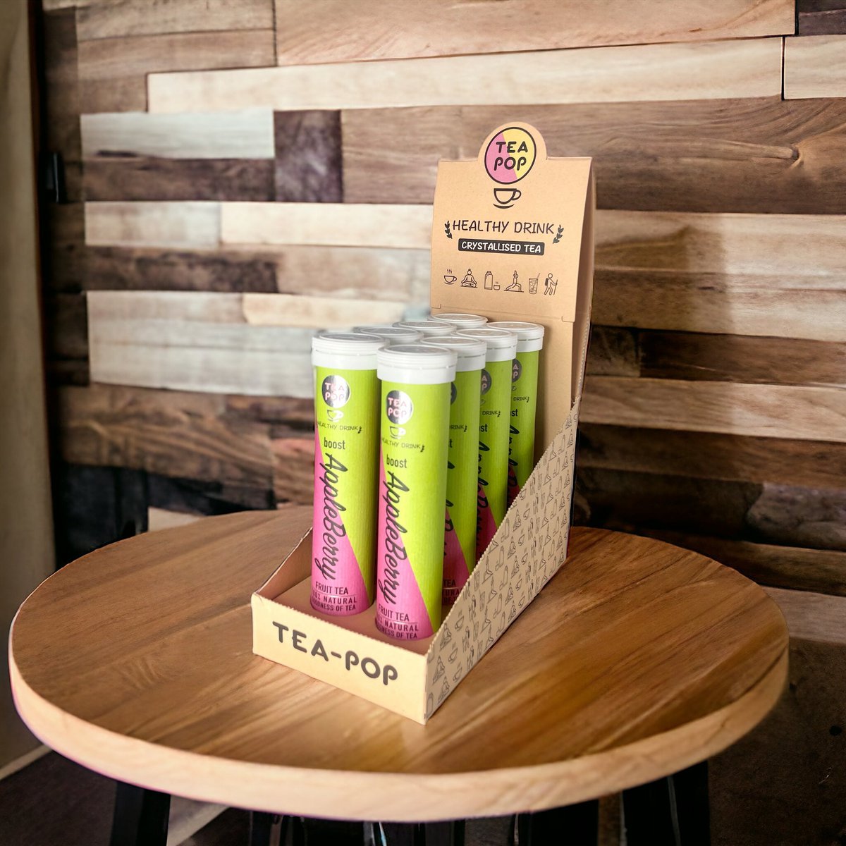 AppleBerry Tea-Pop, thé gourmand à infusion rapide (plateau de 8 tubes)