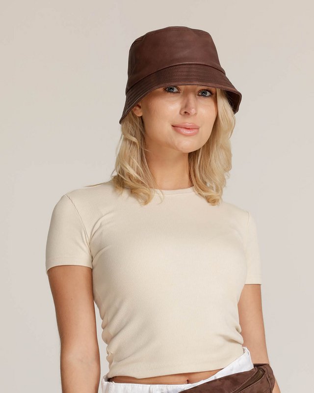 Keller │ Classic Leather Bucket Hat