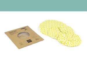 Set of 3 reusable bolster covers in organic cotton not waxed "GEOMETRICAL"